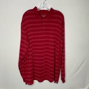 Tommy Armour Dri-Logic Red long Sleeve Polo Shirt Size XXL